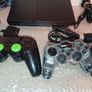 Sony Ps2 Slim With 2 Controllers Memory Card And Loose Game Image 4