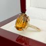 Gold Luxoro 9K Gold & Citrine Solitaire Image 5