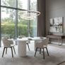 Extendable Dining Table 100 to 180cm with the metal base Image 8