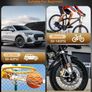 Tyre Inflator Air Compressor, Rechargeable Air Compressor with Pressure Gauge, Electric Bike Pump Battery 150PSI, Portable Car Tyre Pump with LED for Car Bicycle Motorbike Ball Image 5