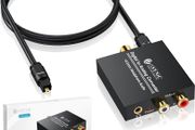 192KHZ Optical to RCA Converter Pure&amp;Clear Sound Digital to Analog Audio Converter Support|3.5mm&amp;RCA Output|Lightweight|Aluminum Metal Case|PCM or LPCM Audio Format| for HDTV Blu Ray DVD etc