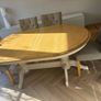 EZ Loving LOIRE Grey Oval Extending Dining Table & 6 fabric chairs Image 4