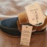 boys navy/tan suede shoes Image 2