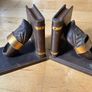 Vintage Normandie wood clog shoe bookends Image 4