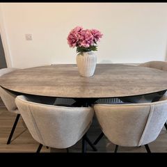 180 Cm Oval Dining Set - 7PC