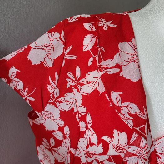 Quiz red & white dress, Size 16