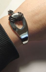 Original Sterling Silver and Leather Bracelet