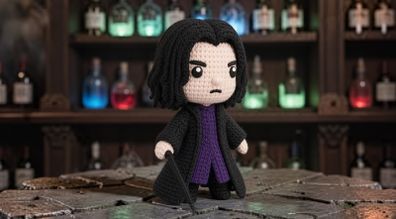 Dark Wizard Professor Inspired Crochet-Style Figure Harry Potter Decoration