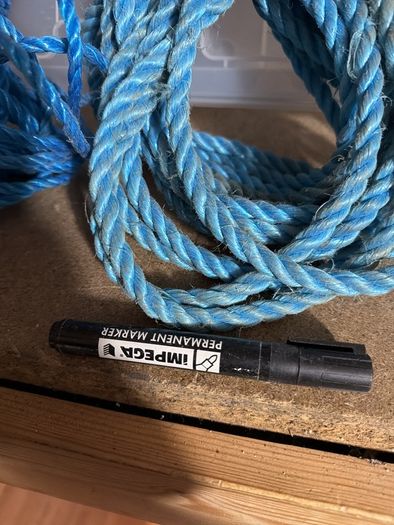 Nylon rope 6 &12 mm about 10 meters long