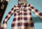 cedarwood state red blue white grey long sleeve shirt with hoodie