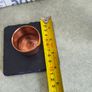Copper and Slate Square Candle Holder. 10 cm Image 3