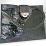 Gallantry Brand Black Patent Croc Pattern bag . IMMACULATE. Handbag Double Strap bag. Purchased In Toulouse Image 3