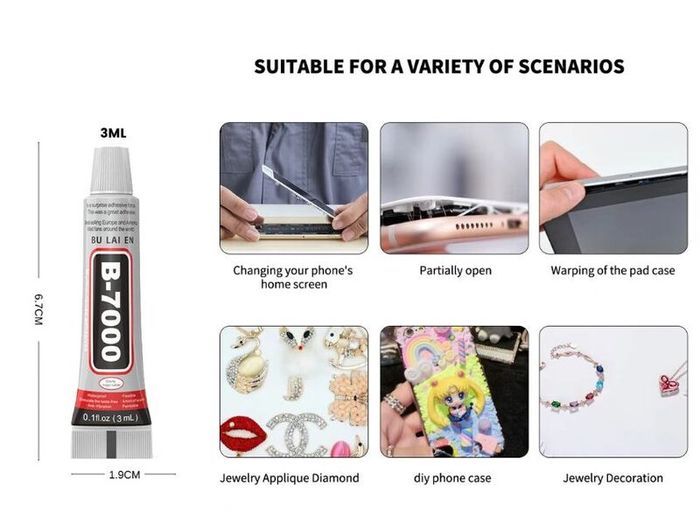 B-7000 Universal Adhesive Glue 3ml Precision Repair