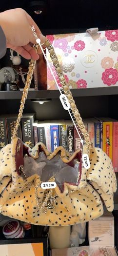 Designer inspired Polka Dots Fur bag