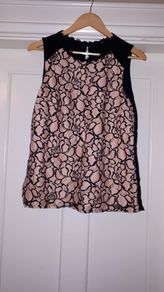 F&F Pink Black Top - Size 12