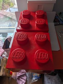 lego storage box x 2