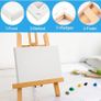 6 Set Blank Stretched Canvas Assorted Size Artist Canvas Multipack Canvases for Acrylic Oil Water Painting Image 2