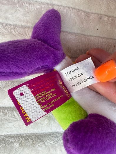 Fiesta The Fish Philosophy Pete The Perch Purple Plush Fish approx. 20 cm. long Used Please see photos