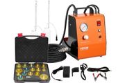 Electric Brake Bleeder Kit, Professional 220V Brake Master Cylinder Bleeder Kit with Pressure Gauge &amp; Built-In Air Pump, Versatile Brake Bleeder Adapter Set for Both DC &amp; AC Power