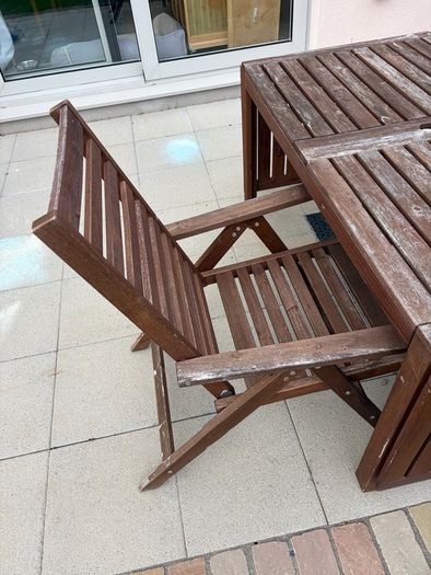 Patio table and three chairs