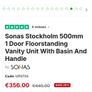 Sonas 500mm vanity unit Image 2