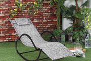 Steel Frame Zero Gravity Rocking Lounge Chair w/ Pillow Grey (FREE SHIPPING)