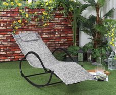 Steel Frame Zero Gravity Rocking Lounge Chair w/ Pillow Grey (FREE SHIPPING)