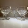 Set of 5 Vintage Wheel-Etched Champagne Coupes - Retro Cocktail Glasses Image 7