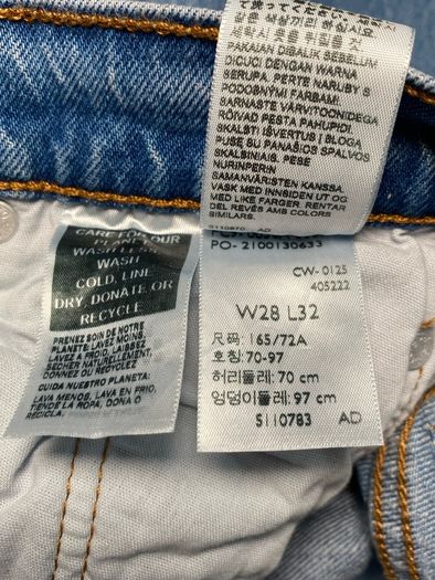 Levi's 501 Curve Ladies Light Blue Denim Jeans W28 L32