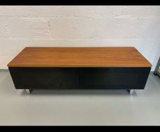 Black Tv Unit with wooden top