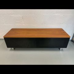 Black Tv Unit with wooden top