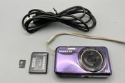 Samsung PL120 Digital Camera 14.2MP Selfie Screen - Purple - Full Kit