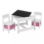 Brand new Liberty House White Table and Chairs with Pink Storage Bins Image 5
