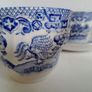 vintage willow cups, saucers and bowl, blue willow cups Image 5