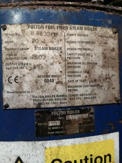 Fulton Gas Fired Steam Boiler
