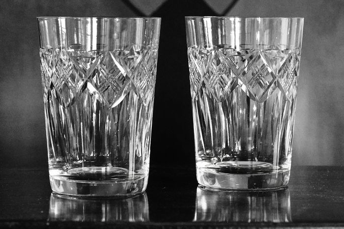 Vintage Edinburgh Crystal Glasses PAIR
