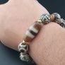 Antique Burmese Pumtek Pyu & Stripe Pattern Agate Bead Bracelet Image 6