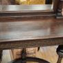 Antique Gothic Revival Oak Hall Console with Mirror Image 5