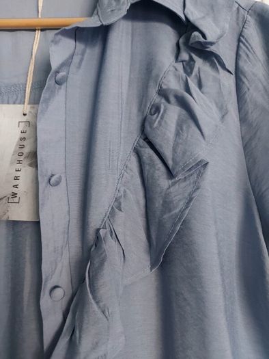blouse, blue, Warehouse, size 16 brand new
