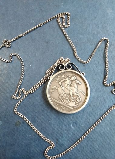 Victorian Silver Crown   Iin Holder