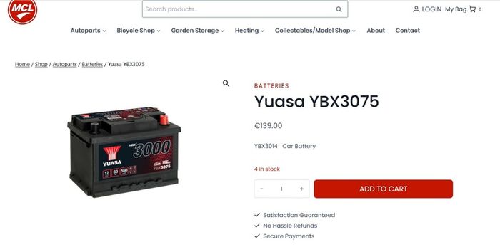 Car battery ( Yuasa 60Ah )