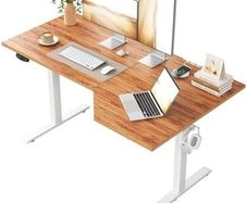 L-shaped Electric Standing Desk 140cm Height Adjustable
