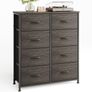 8 Drawers Chest of Drawers, Fabric Storage Dresser Vertical with Spacious Wooden Tabletop Image 10