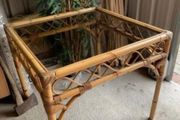 Smocked Glass Bamboo Table