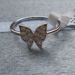 Ladies silver butterfly ring, Size 7/N , Stella Picciotto ring, New, Jewellery. Gift