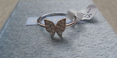 Ladies silver butterfly ring, Size 7/N , Stella Picciotto ring, New, Jewellery. Gift