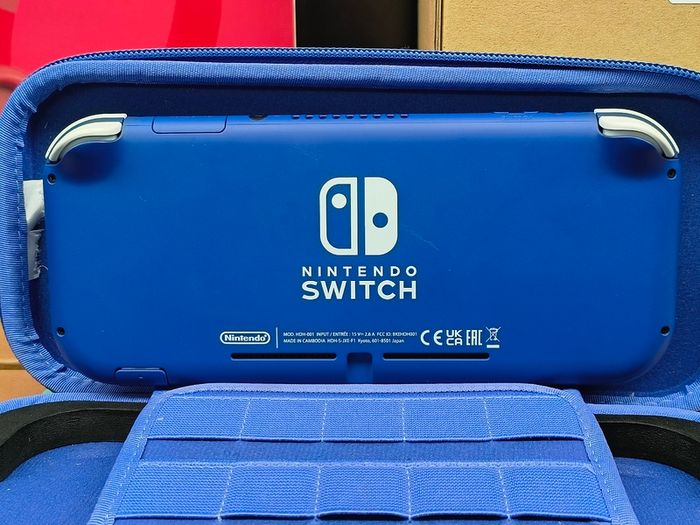 Nintendo Switch Lite Blue Portable System Console With Charging Cable & Bag