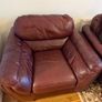 Real Leather 3 Seater Sofa + 2 Armchairs Image 3