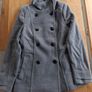 H&M Grey double breasted long jacket Image 2