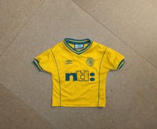 FREE POST Celtic 2000 (2-3 Years) Shirt Jersey Umbro Soccer Football Vintage Retro SCotland Ireland Glasgow  Gold NTL Childs Childrens Babies Toddlers Girls Boys Youths Kids